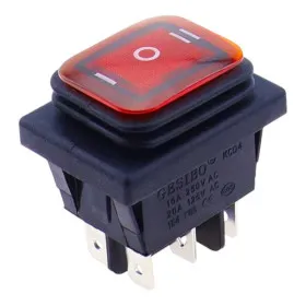 Interruptor basculante rectangular con retroiluminación KCD4