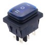 Rocker switch rectangular with backlight KCD4, ON-OFF-ON, IP65