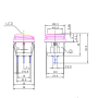 Round rocker switch with backlight KCD1, ON-OFF, IP65, 250V/6A