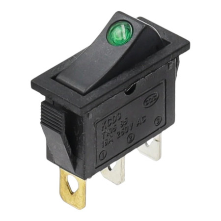 Comutator basculant dreptunghiular cu indicator luminos KCD3