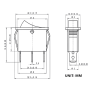 Interruptor basculante rectangular con indicador luminoso KCD3