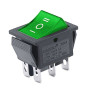 Kolébkový vypínač KCD4 s podsvícením ON-OFF-ON 250V