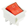 Rectangular rocker switch with backlight KCD4, white, 250V/15A