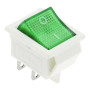 Rectangular rocker switch with backlight KCD4, white, 250V/15A