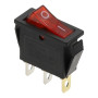 Rectangular rocker switch with backlight, red 250V/15A |