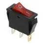 Rectangular rocker switch with backlight, red 250V/15A |