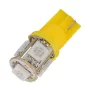 Gniazdo LED 5x 5050 SMD T10, W5W żółte 24V