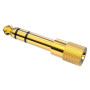 Gold-Plated Stereo Jack Adapter 6.35mm to 3.5mm