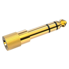 Adapter Stereo Jack 6,35 mm till 3,5 mm, guldpläterad, AMPUL.eu