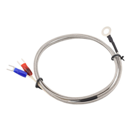 Sonda de temperatura K, 0-800°C, ojal 5mm, cable acero