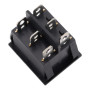 Dvojitý kolébkový vypínač KCD3 ON-OFF-ON černý 250V