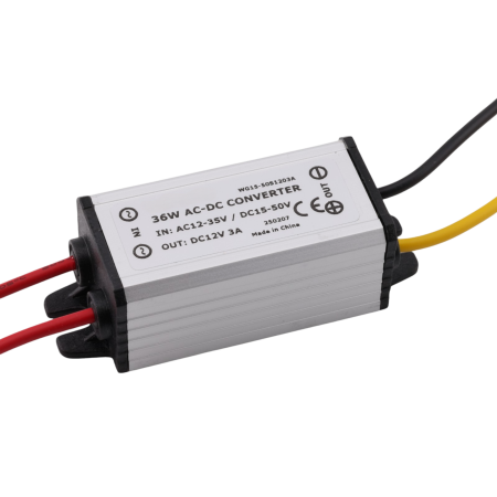 Spannungswandler 12-35V AC auf 12V DC, 3A, IP68