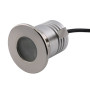 Mini lampă de grădină LED rezistentă la apă cu o putere de 3W. Diametru 48mm. Oțel inoxidabil cu protecție IP68.
