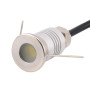 Mini vandtæt LED-havebelysning med 1W effekt. Diameter 20 mm. Rustfrit stål med IP67-beskyttelse.