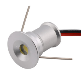 LED mini plafonieră 1W, argintie | AMPUL.eu