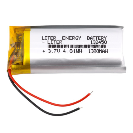 Batería polímero de litio 1300mAh 3,7V recargable segura