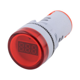 Digitalni voltmetar okrugli 22mm, 60V - 500V AC, crveni |