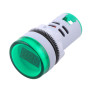 Kruhový digitální voltmetr 22mm pro měření 60-500V AC