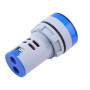 Kruhový digitální voltmetr 22mm pro měření 60-500V AC