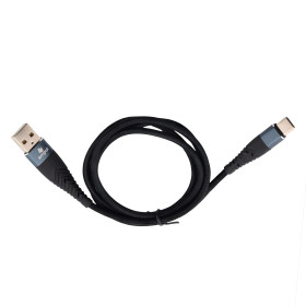 Cable de carga y datos, tipo C, negro, AMPUL.eu