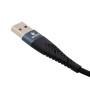Lade- og datakabel, Type-C, sort, AMPUL.eu