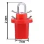 T5, B8.5D, 1x 5mm LED - Rouge, AMPUL.eu