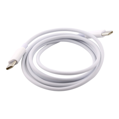 Charging and data cable, Type-C/Type-C, 60W, white, AMPUL.eu