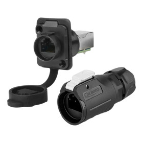 Connecteur industriel LP-16, RJ45, mâle + femelle, AMPUL.eu