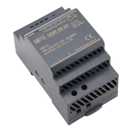 DIN Sín Tápegység 24V 2,5A 60W