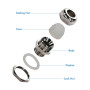 Metalkabelforskruning IP68, 180°C, M gevind – Industriel kvalitet