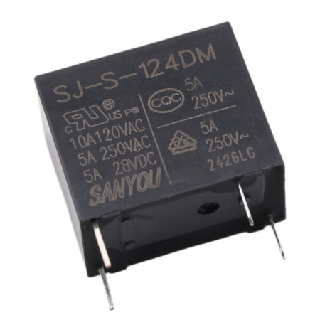 Releu SJ-S-124DM, 24V CC, 5A, rezistent IP65, 4 pini