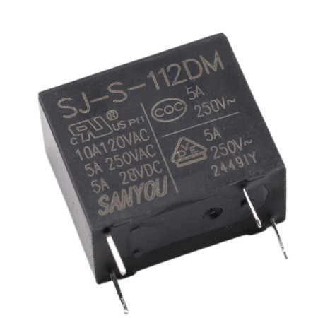 Przekaźnik SJ-S-112DM 12V DC/250V AC 5A, 4-pin, IP65