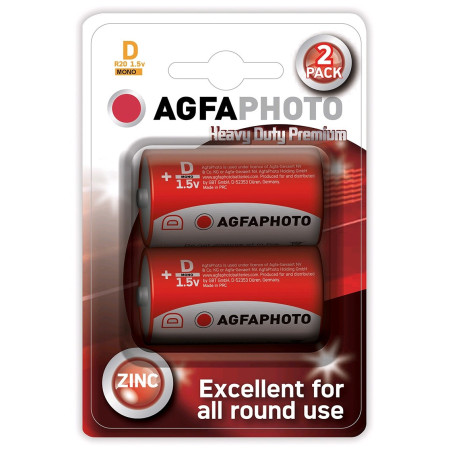 AgfaPhoto R20 Zinc-Carbon D Battery 1.5V