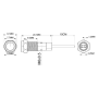 LED metal indicator light 12V/24V, for hole diameter 6mm, white |