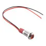 LED metal indicator light 12V/24V, for hole diameter 6mm, white |