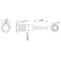 LED metal indicator light 12V/24V, for hole diameter 6mm, white |