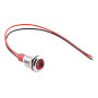 Indicator luminos LED metalic 12V/24V, pentru diametru orificiu 6mm, alb |