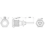 Spia luminosa a LED in metallo 12V/24V, per foro diametro 6mm, bianca |