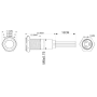 LED-indikatorlampa i metall 12V/24V, för håldiameter 6 mm, vit |