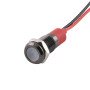 Wskaźnik LED metalowy czarny, otwór 8mm, IP65
