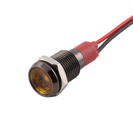 LED-merkkivalo, musta runko, 10 mm asennusreikä