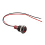 LED-indikatorlampa i metall 12V/24V, för håldiameter 6 mm, vit |
