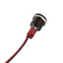 LED-indikatorlampa i metall 12V/24V, för håldiameter 6 mm, vit |