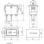 Rocker switch rectangular mini KCD11-101, white 250V/3A