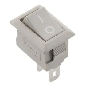 Rectangular mini rocker switch KCD11-101, white 250V/3A | AMPUL.eu