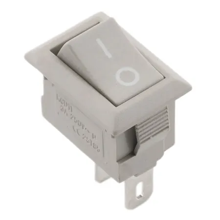 Vippströmbrytare rektangulär mini KCD11-101, vit 250V/3A | AMPUL.eu