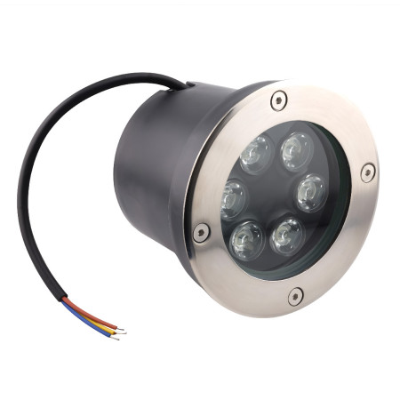 Außeneinbauleuchte 6W Edelstahl, IP67, silber