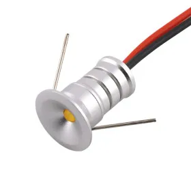 Downlight LED-10 plateado de 1 W, IP65, 95 lm, 12 V CC