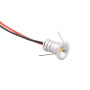 Mini lámpara techo LED 0,5W plata, luz blanca, IP65, 12V