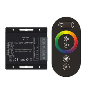 Bezdrátový RGB LED ovladač 12-24V s RJ45 synchronizací